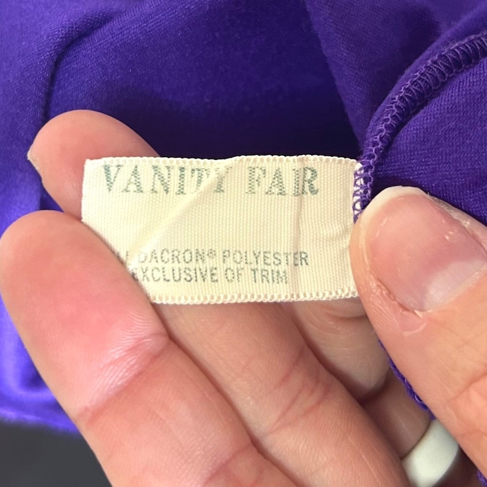 VTG Vanity Fair Mod Retro Zip Front Maxi Robe 14 Large Nightgown Loungewear - Picture 9 of 10
